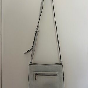 Sleek White Crossbody Bag with Adjustable Strap